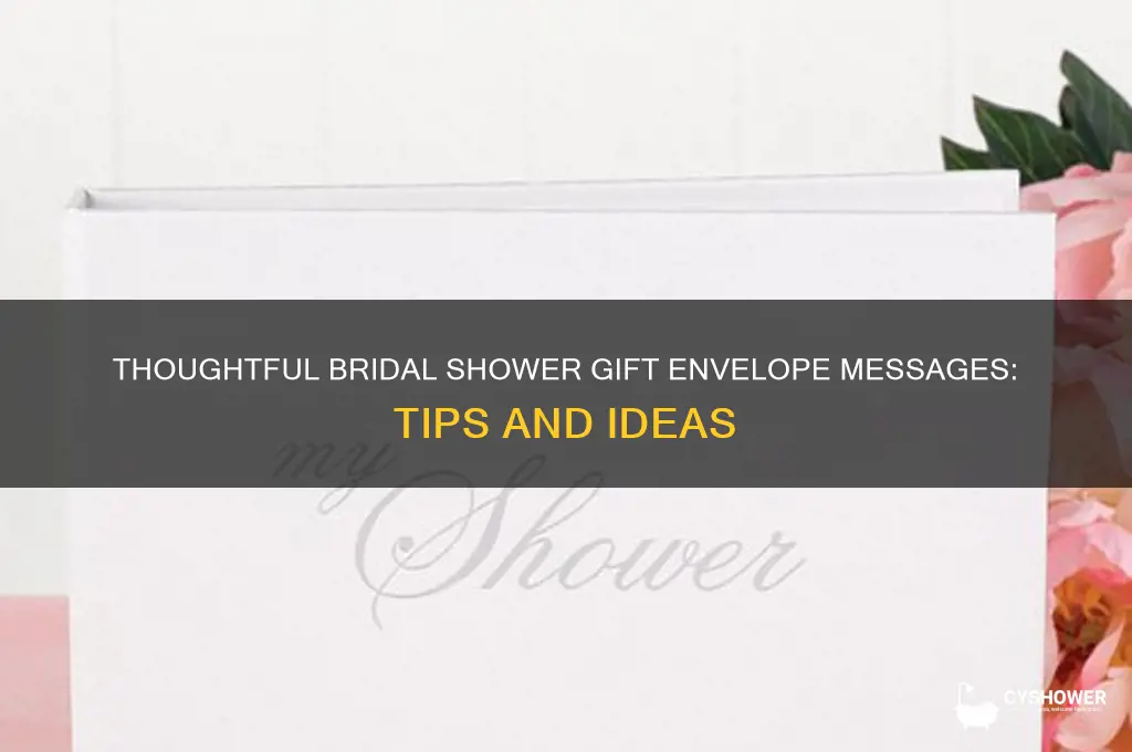 what to write in bridal shower gift envelope