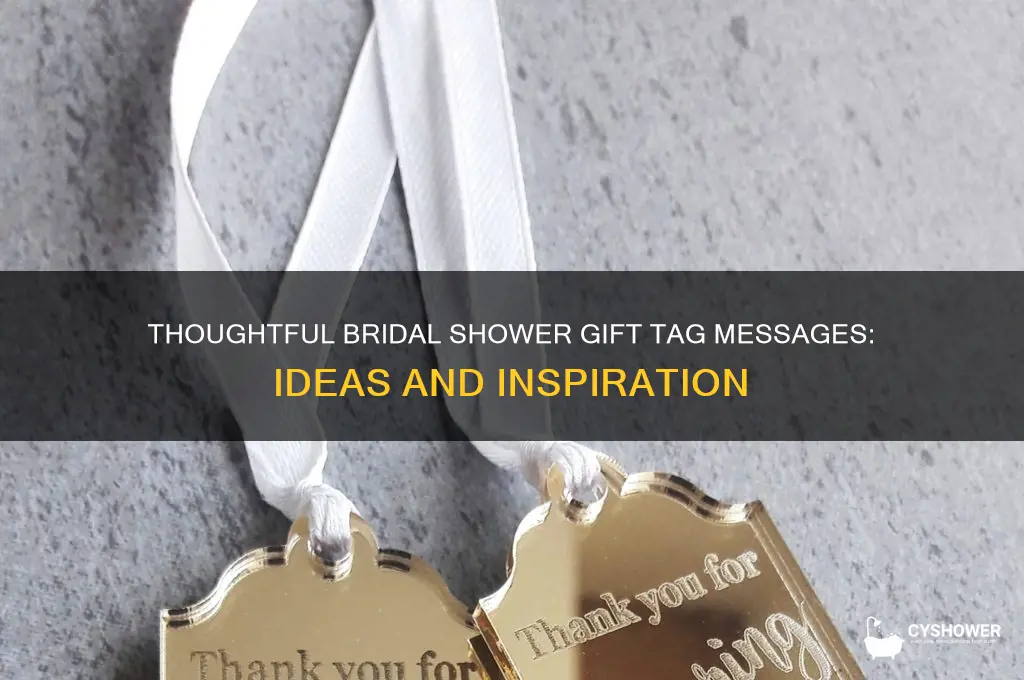 what to write on a bridal shower gift tag