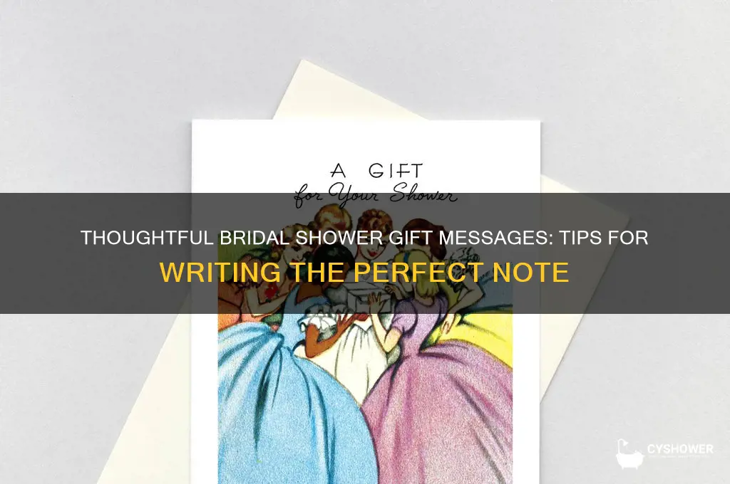 what to write on a bridal shower gift