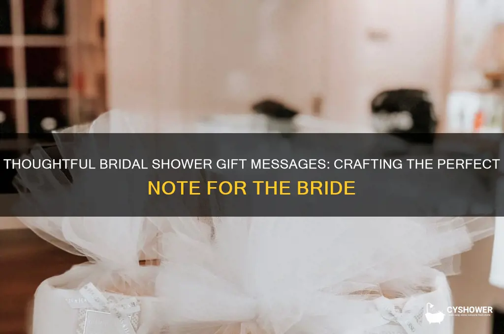 what to write on a present for a bridal shower
