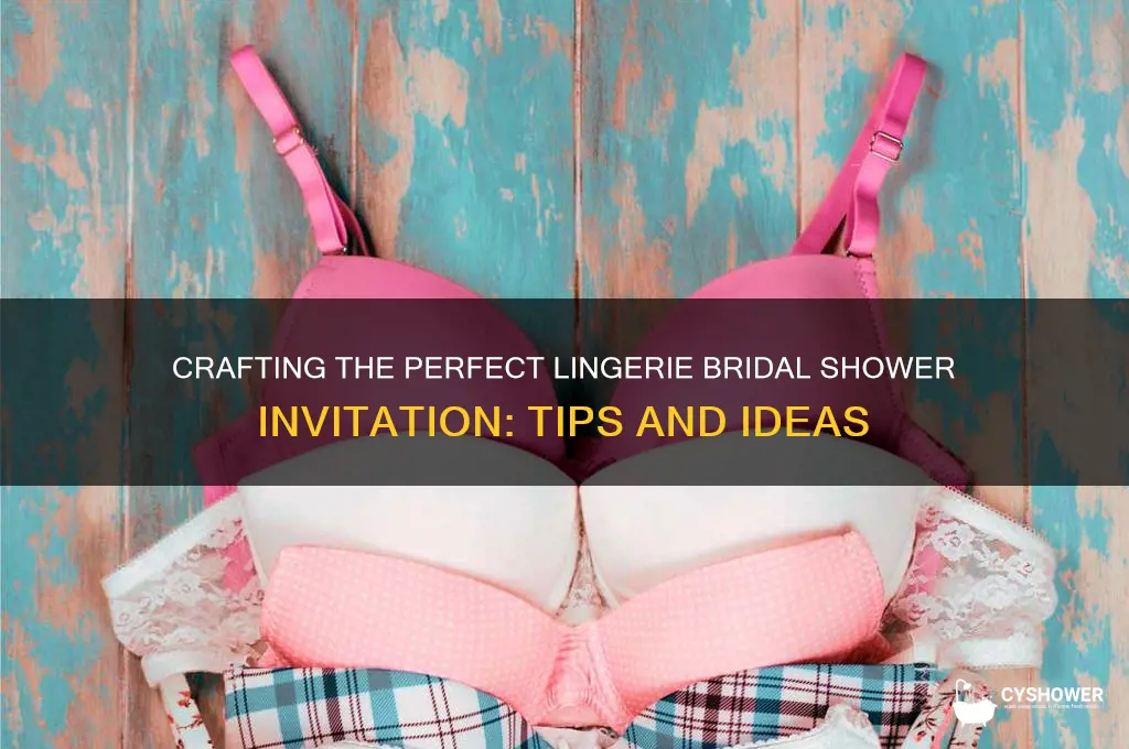 what to write on invitation for lingerie bridal shower