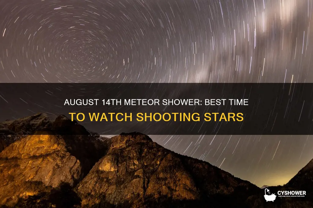 what tome can i see the meteor shower august14th