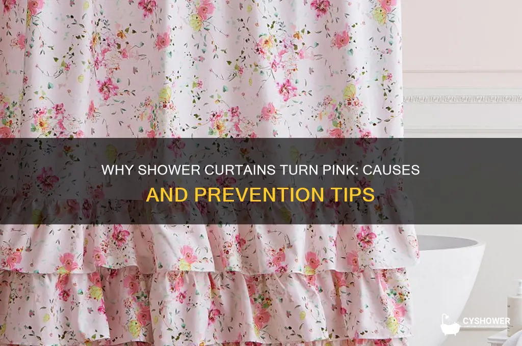 what turns shower curtain pink