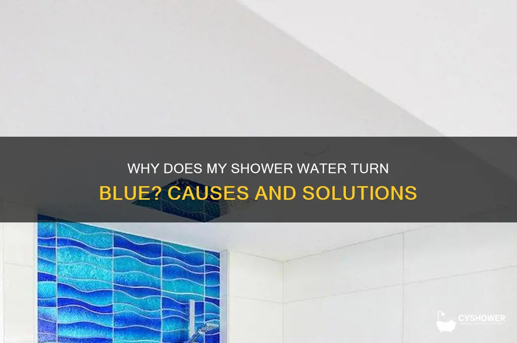 what turns shower water blue
