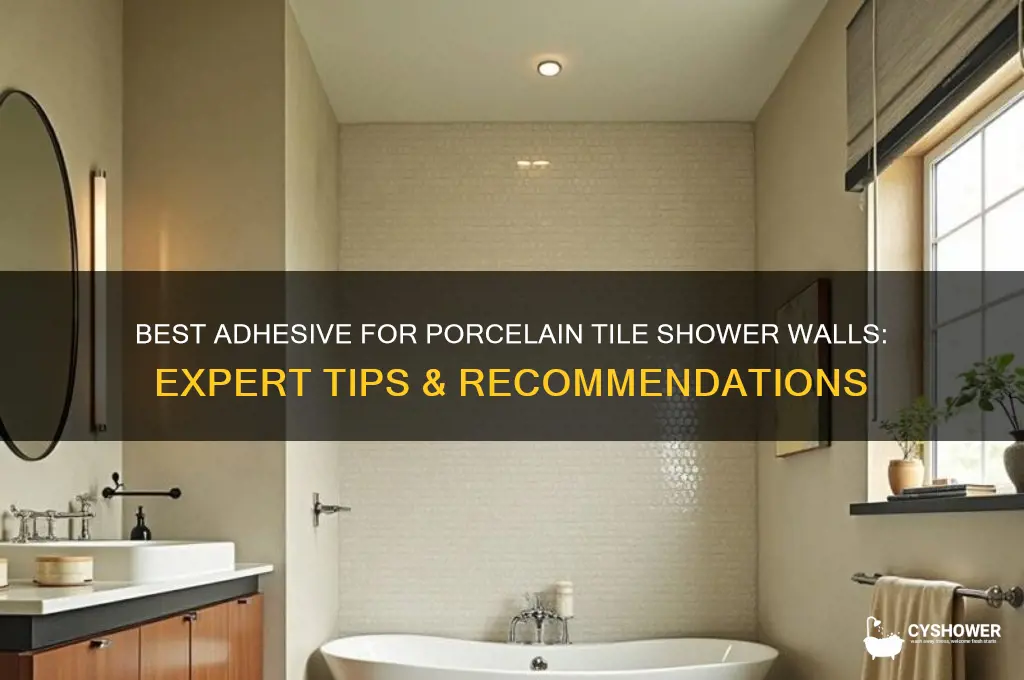 what type of adhesive for porcelain tile on shower wall