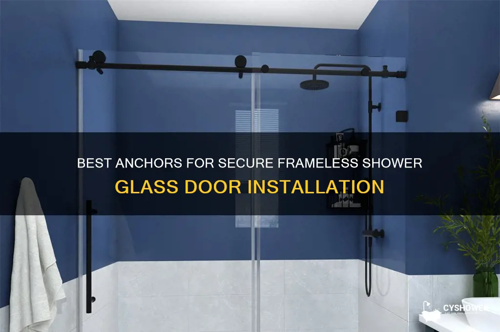 what type of anchors for frameless shower glass door