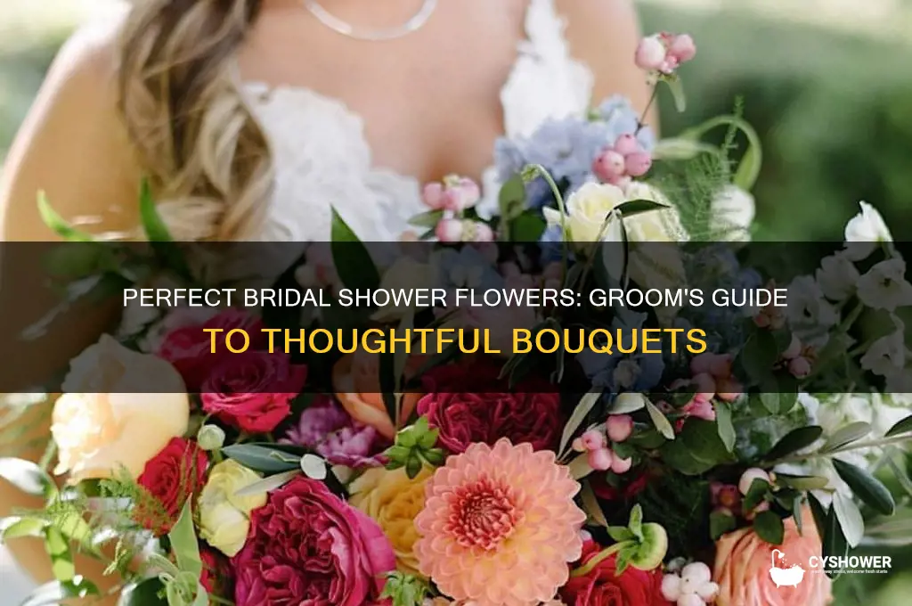 what type of flowers should groom bring to bridal shower