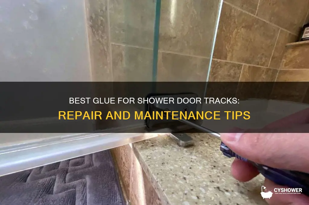 what type of glue for shower door tracks