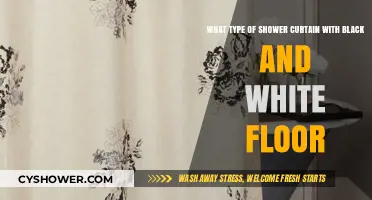 Stylish Shower Curtain Ideas for Black and White Bathroom Floors
