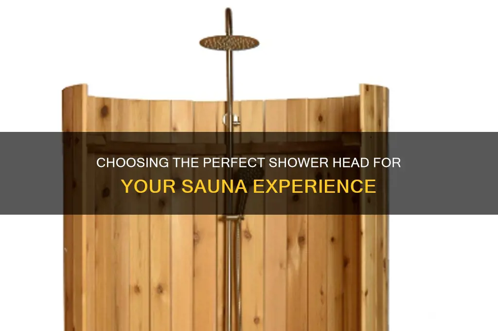 what type of shower head should sauna
