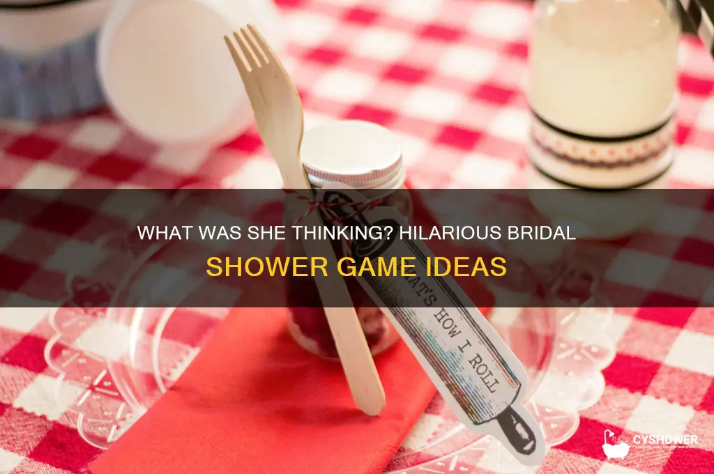 what was she thinking bridal shower game