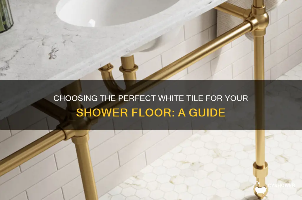 what white tile for shower floor