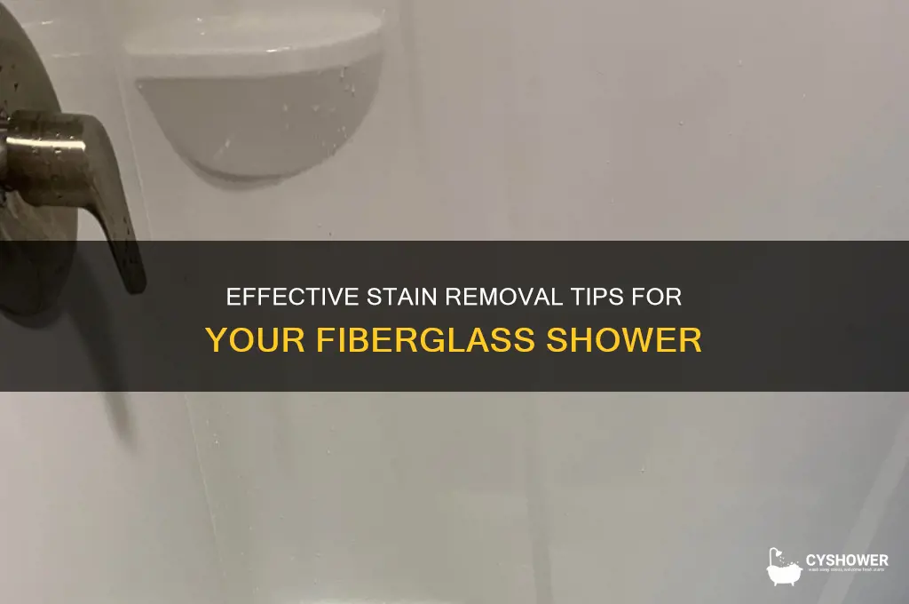 what will get stains out of a fiberglass shower