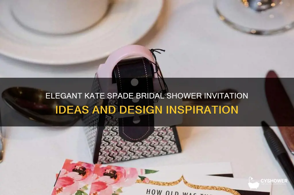 what would a kate spade bridal shower invitation look like