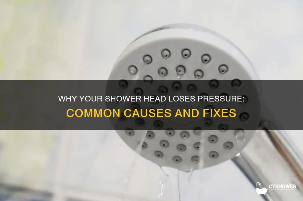 what would cause a shower head to lose pressure