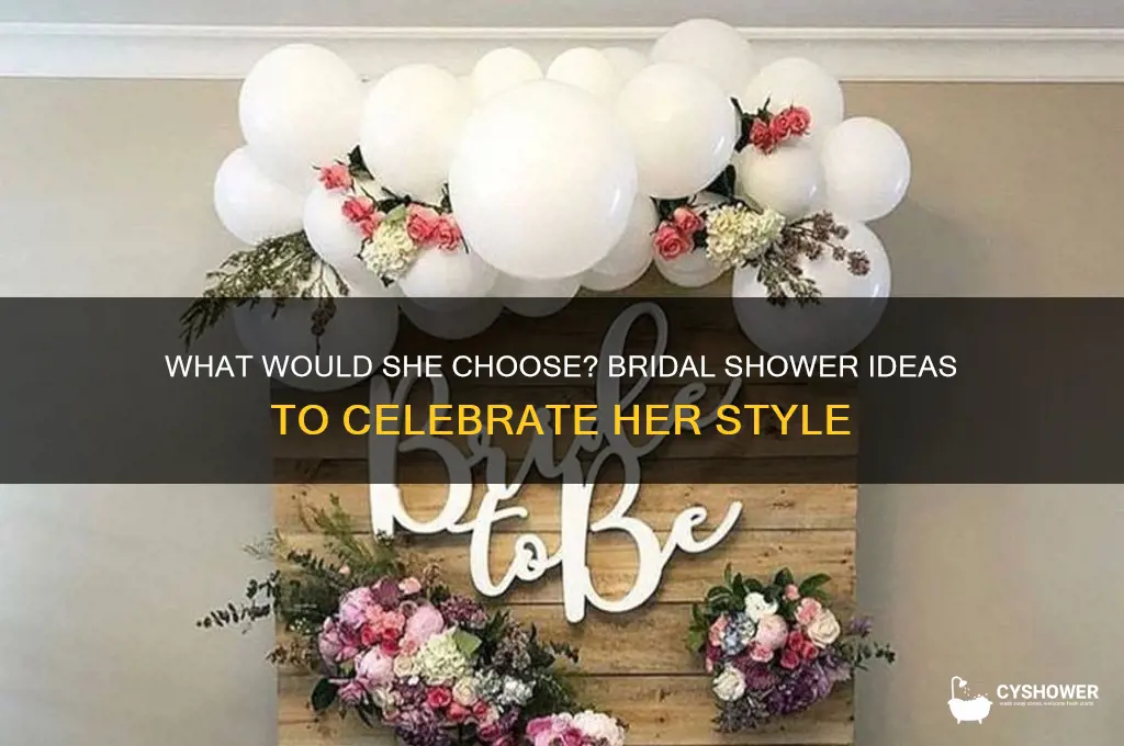 what would she choose bridal shower