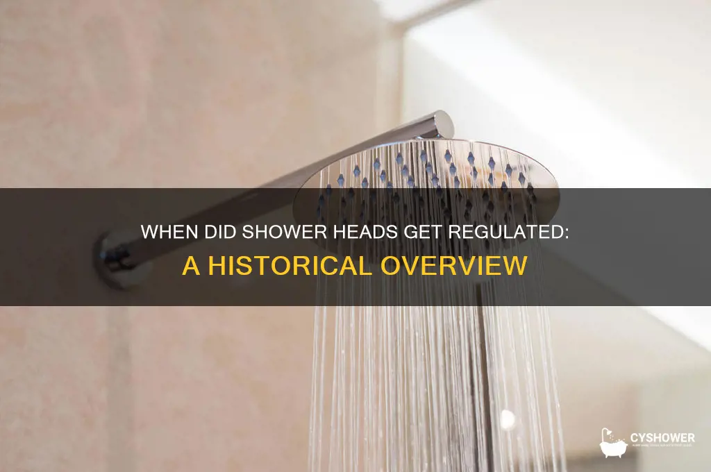 what year were regulators added to shower heads