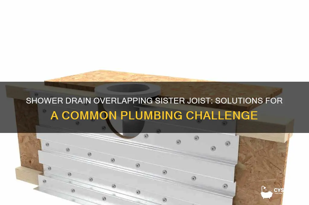 when a shower drain overlaps a sister on a joist