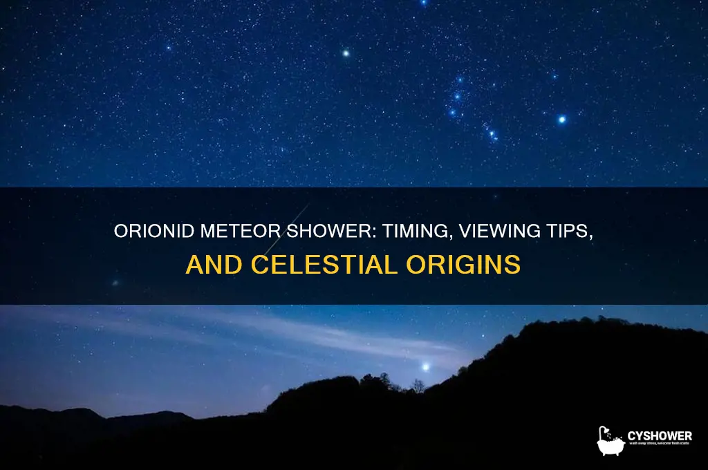 when and how does the orionid meteor shower occur