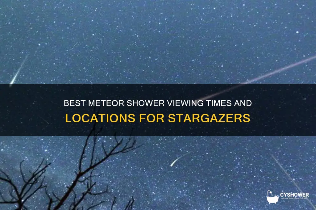 when and where meteor shower