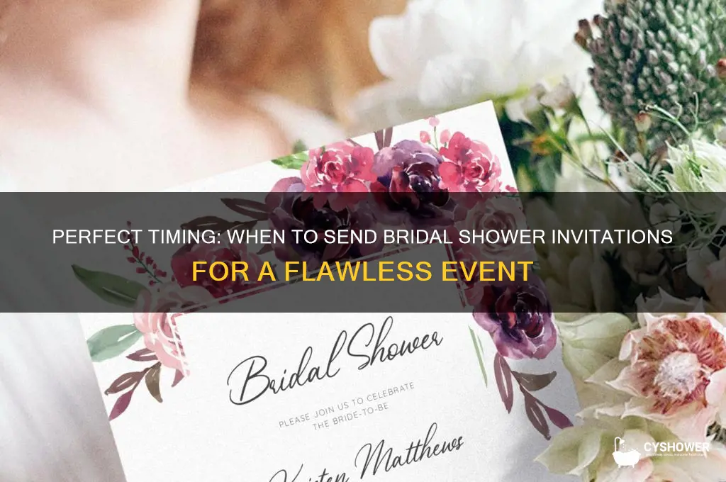 when are you supposed to send out bridal shower invitations