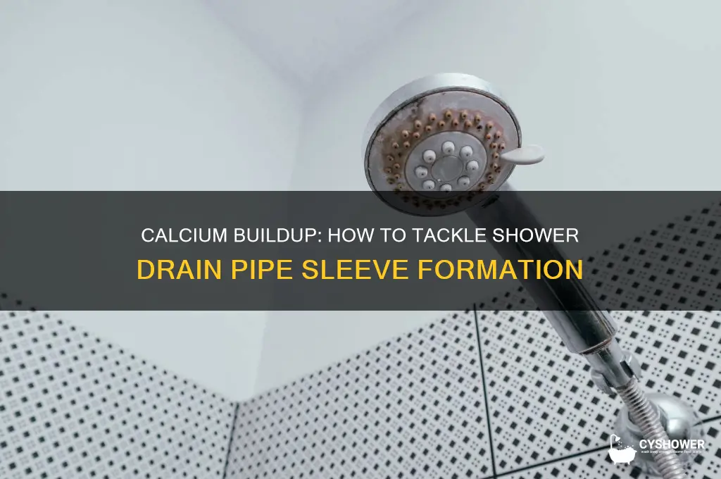 when calcium forms a sleeve inside a shower drain pipe