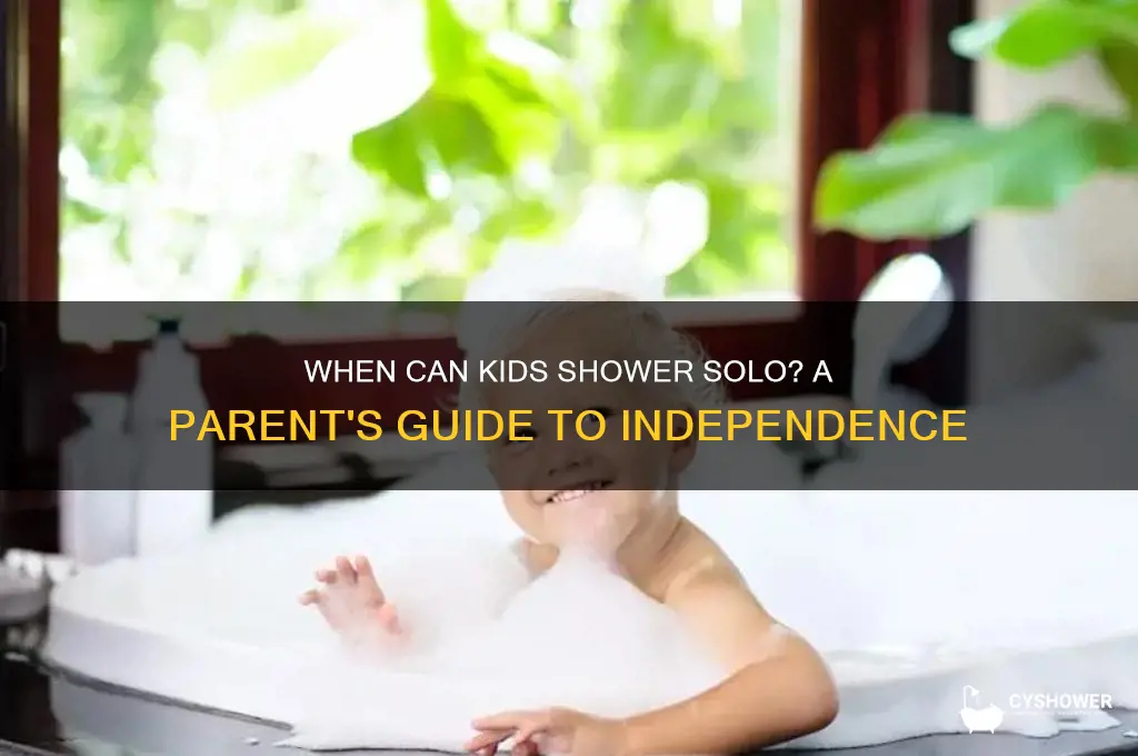when can a child shower themselves