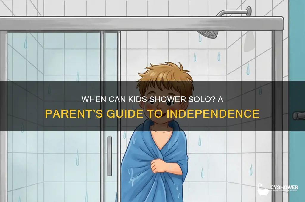 when can children take a shower by themselves