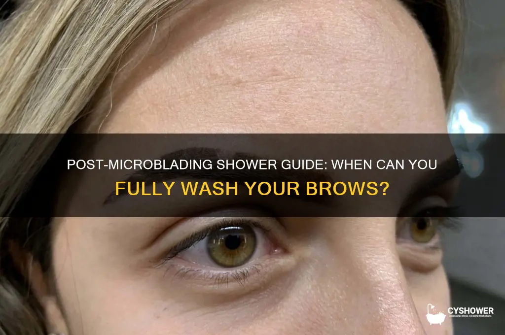 when can i have full shower after microblading