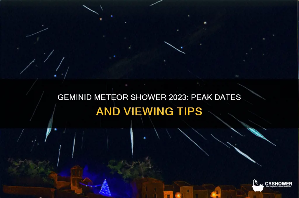 when can i see the geminid meteor shower