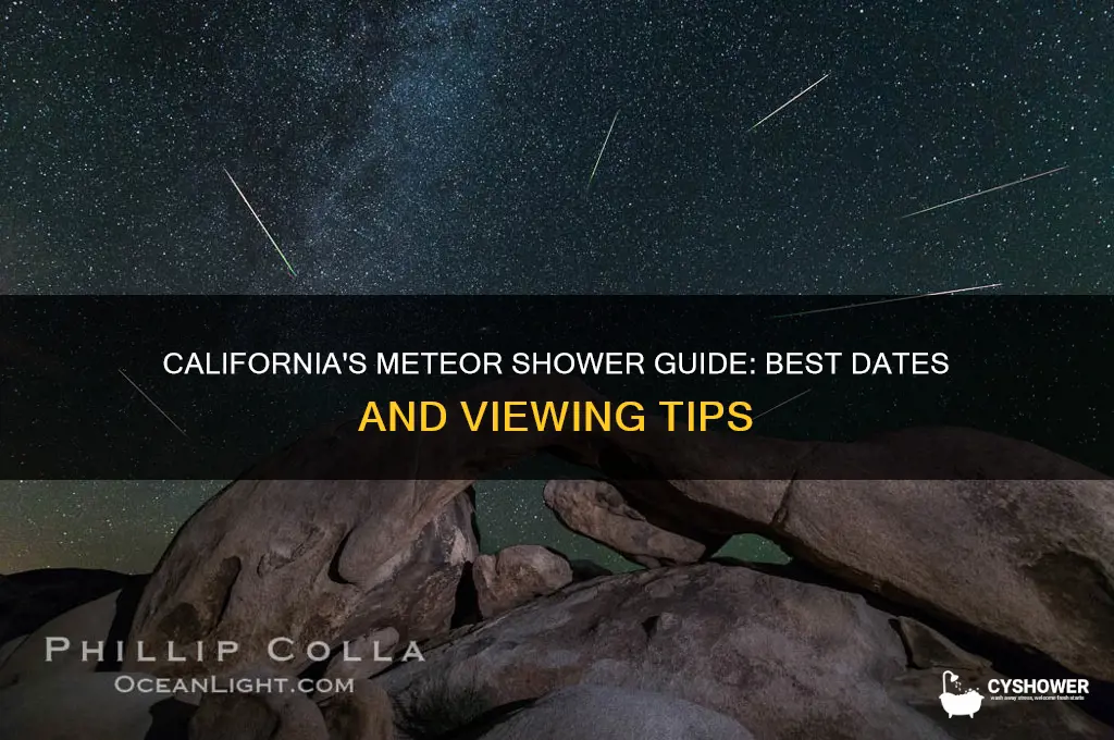 when can i see the meteor shower in california
