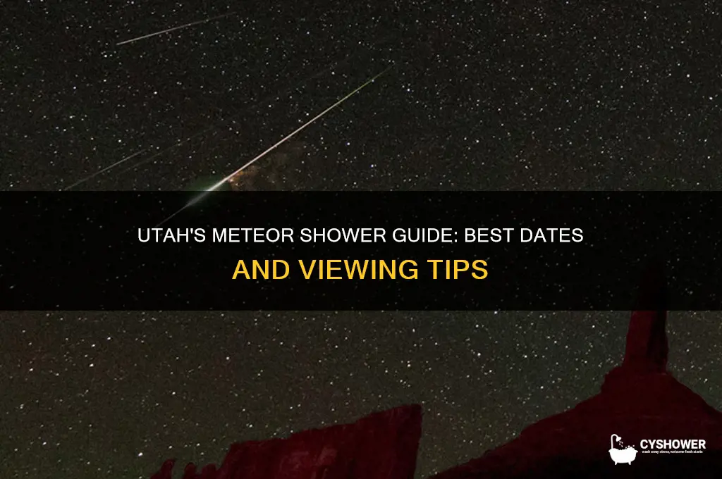 when can i see the meteor shower in utah
