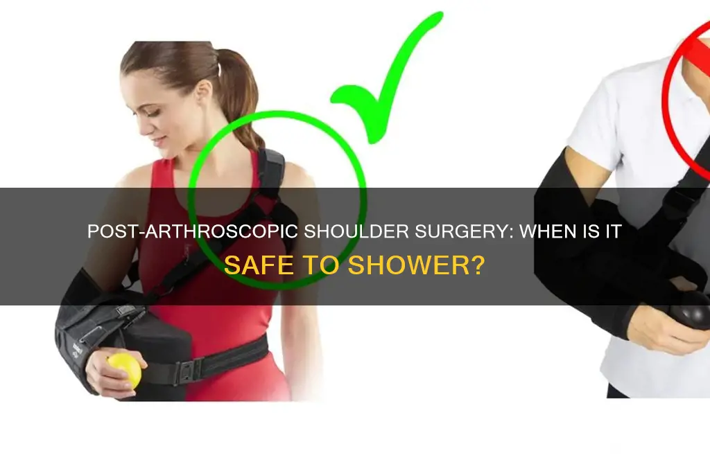 when can i shower afte authoscopic shoulder surgery