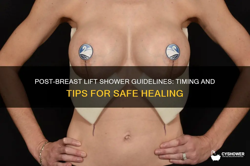 when can i shower after a breast lift