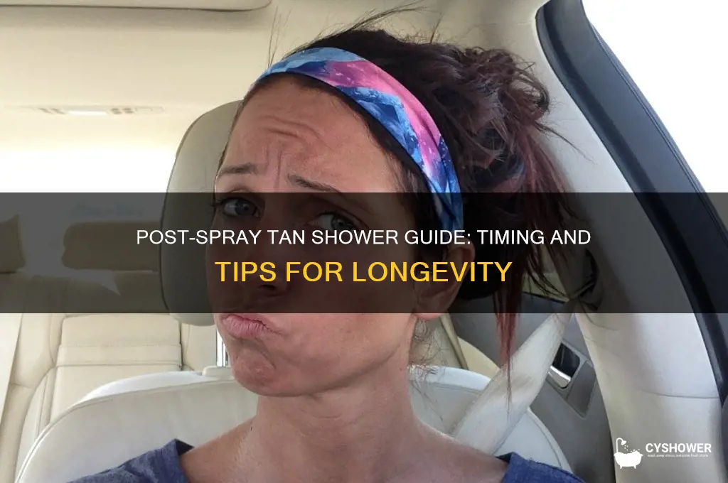 when can i shower after a soray tan