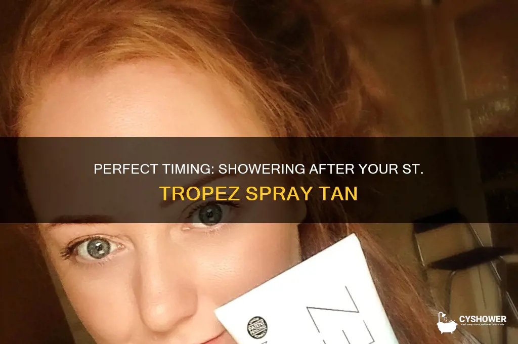 when can i shower after a st tropez spray tan