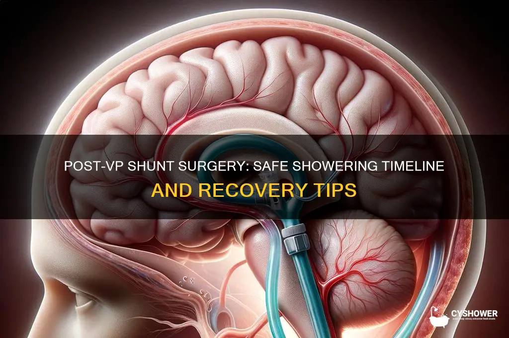 when can i shower after a vp shunt