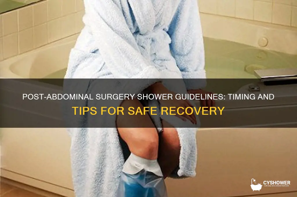 when can i shower after abdominal surgery