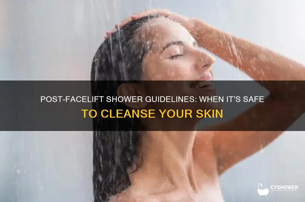 when can i shower after face lift