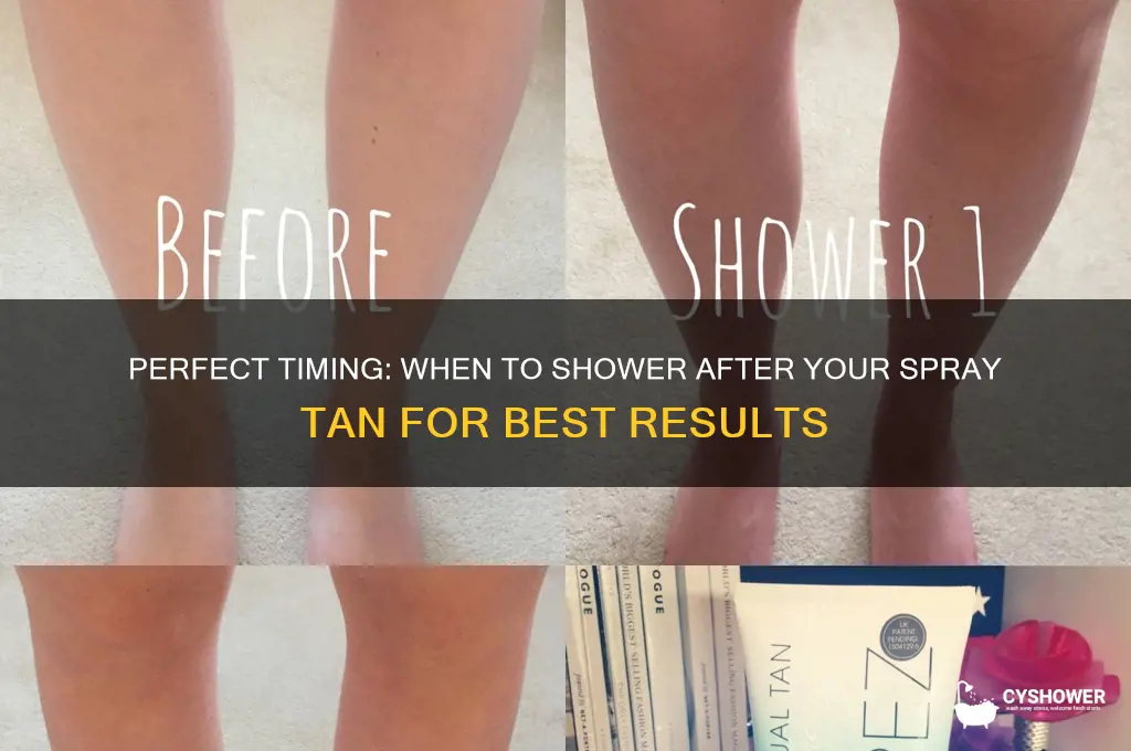 when can i shower after getting a spray tan