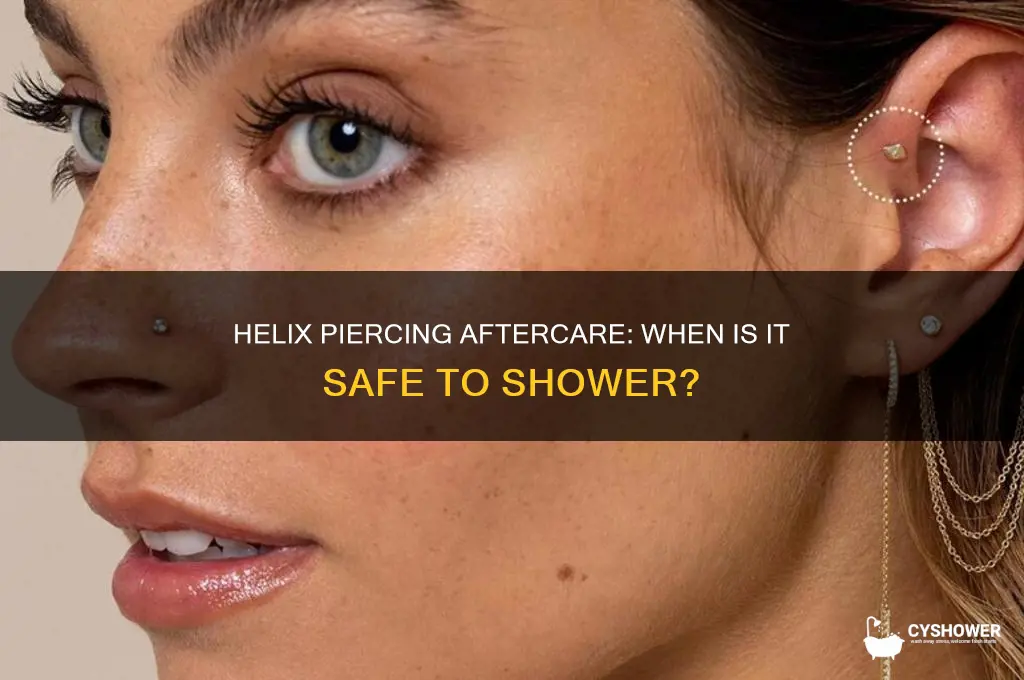 when can i shower after helix piercing