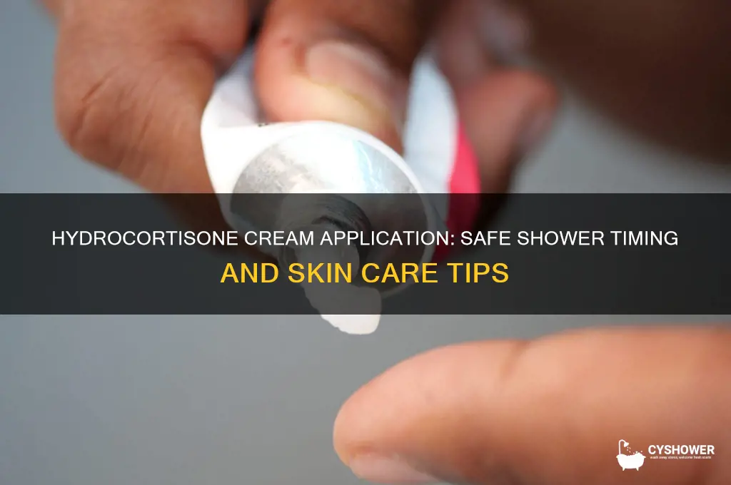 when can i shower after hydrocortisone cream