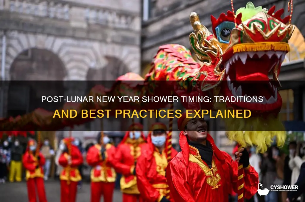 when can i shower after lunar new year