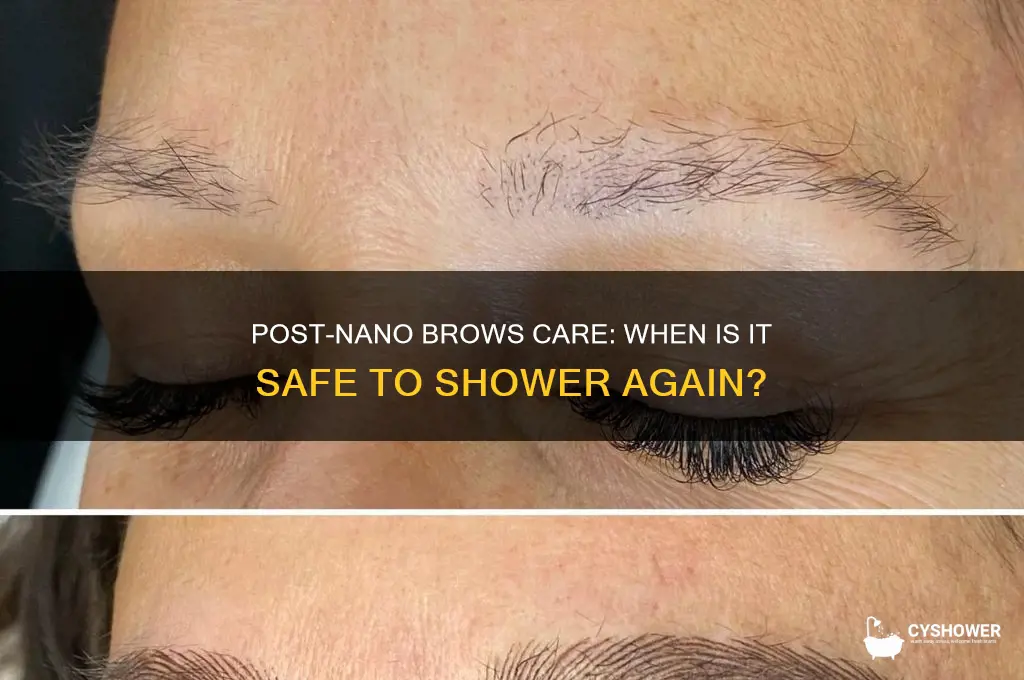 when can i shower after nano brows