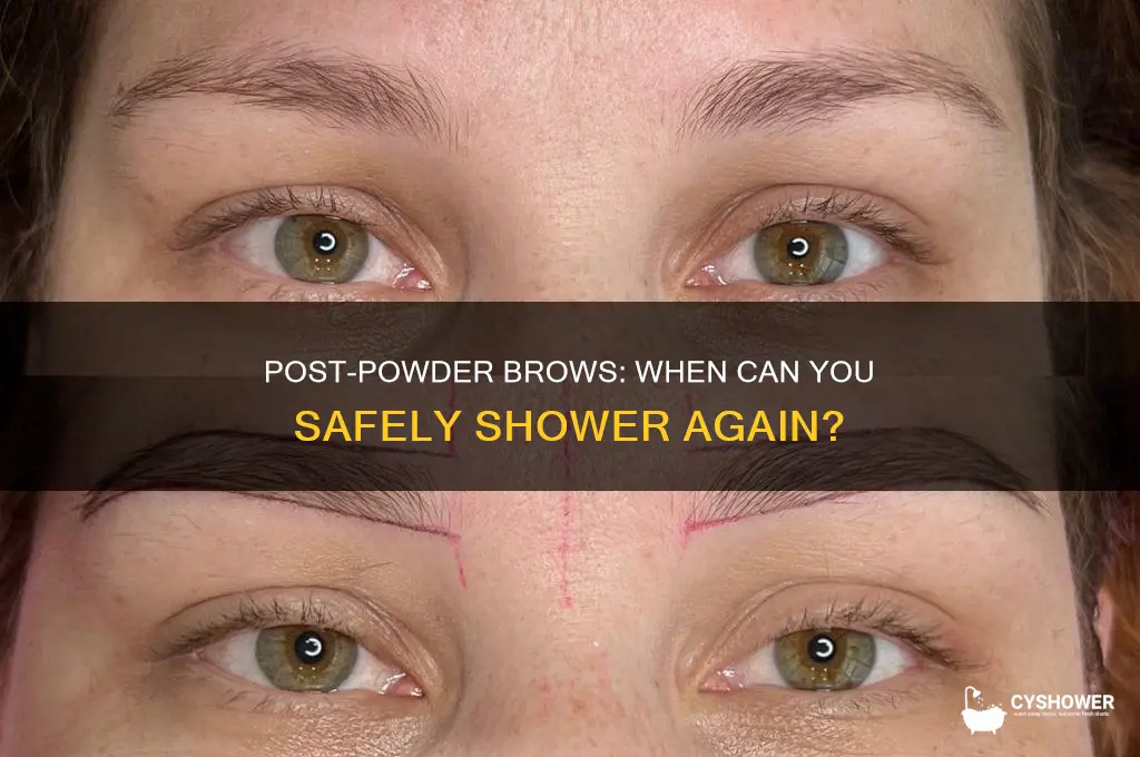 when can i shower after powder brows