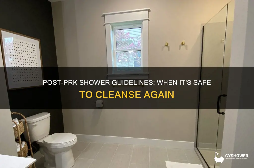 when can i shower after prk