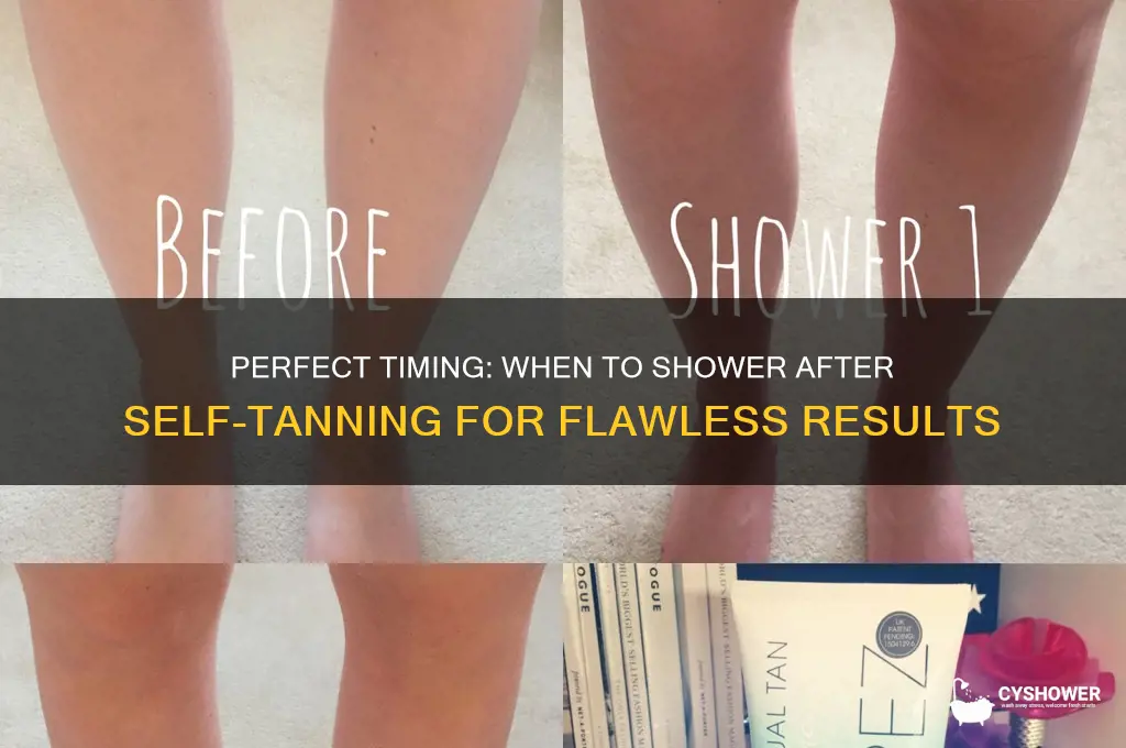 when can i shower after self tan