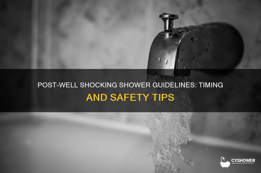 when can i shower after shocking well