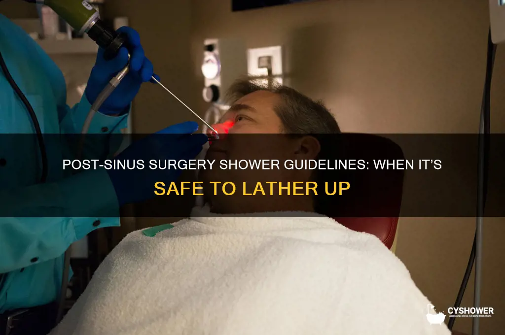 when can i shower after sinus surgery