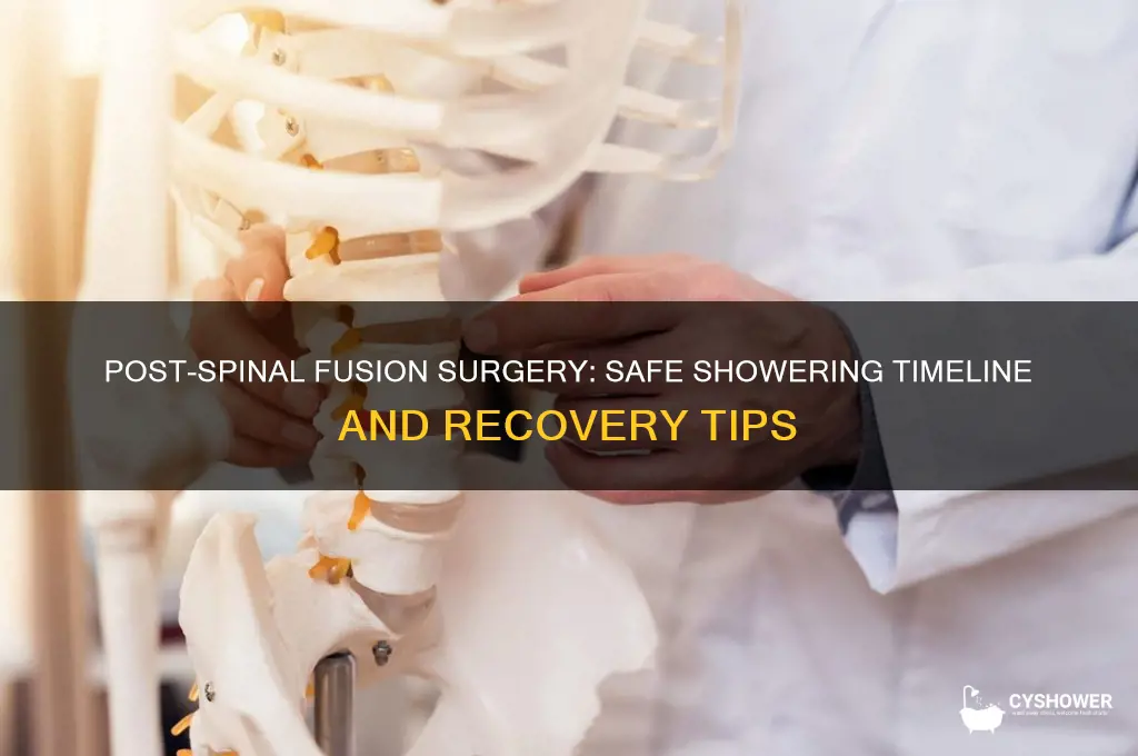 when can i shower after spinal fusion surgery